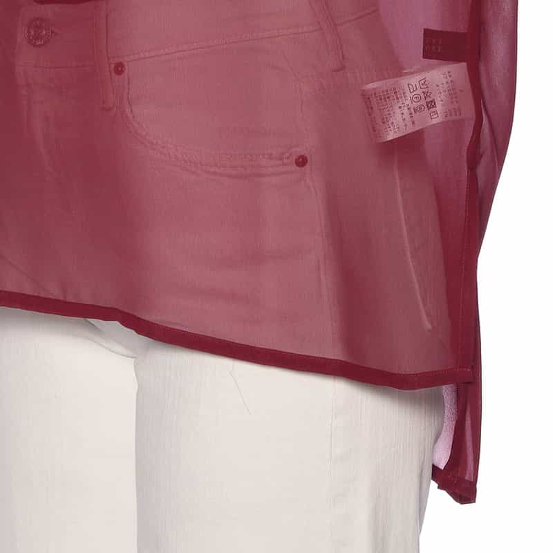 BARNEYS NEW YORK ウォッシャブル ジョーゼット シアー ブラウス WINE
