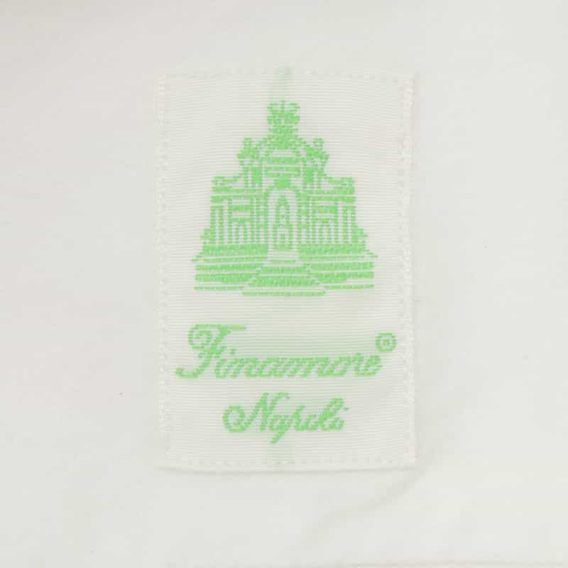FINAMORE FINAMORE<フィナモレ>ワイドカラーツイルシャツ"PANTELLERIA" WHITE