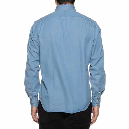 Finamore【デニム バーニーズ 美品】長袖 シャツ Sサイズ デニムシャツ デニムシャツ（2227596）｜FINAMORE(フィナモレ）｜MEN'S（MEN'S