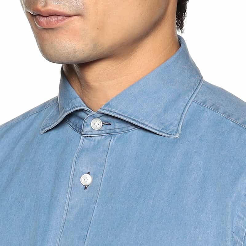 FINAMORE デニムシャツ BLUE