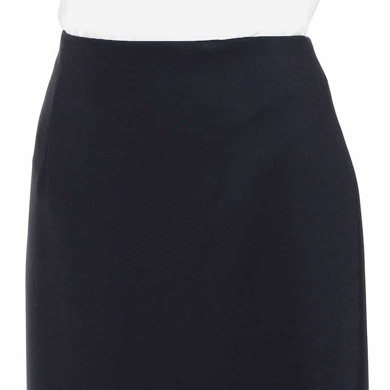 BARNEYS NEW YORK ウォッシャブル スクーバ素材タイトロングスカート NAVY
