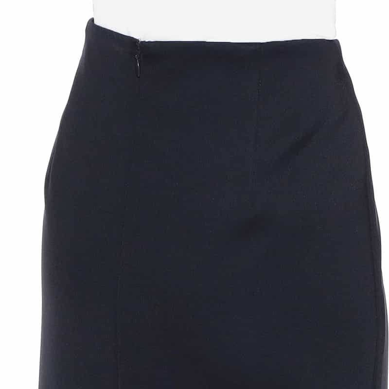 BARNEYS NEW YORK ウォッシャブル スクーバ素材タイトロングスカート NAVY