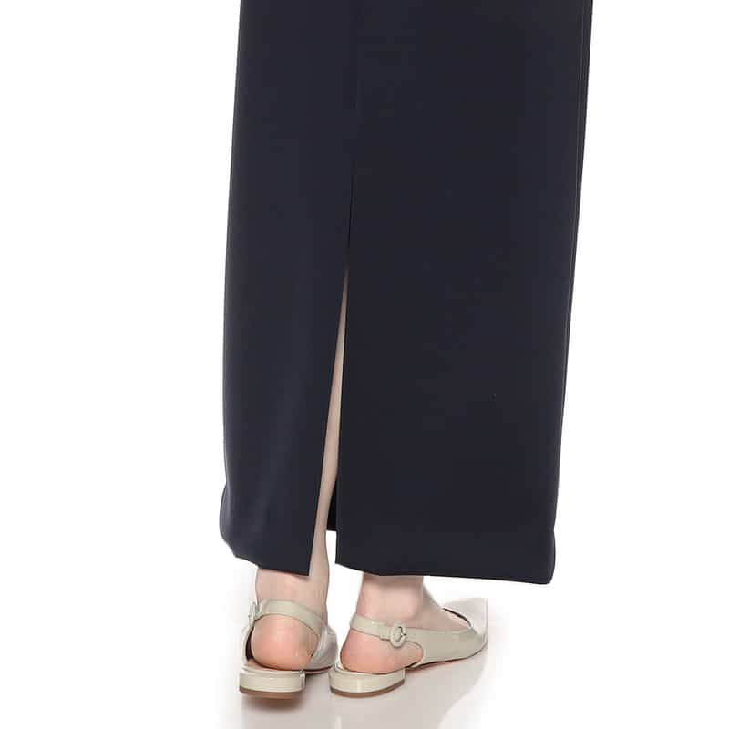 BARNEYS NEW YORK ウォッシャブル スクーバ素材タイトロングスカート NAVY