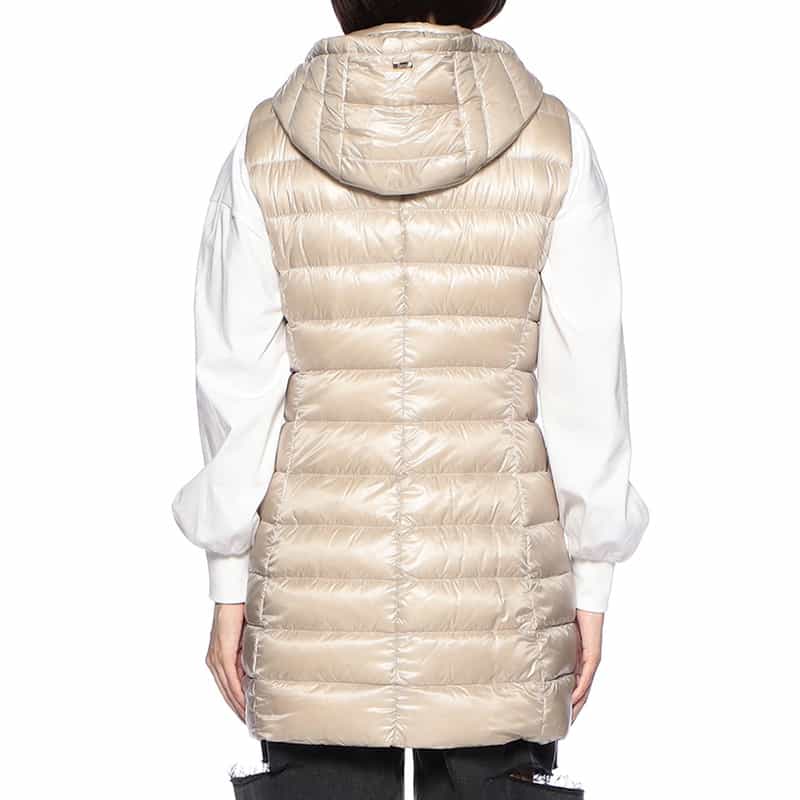HERNO HERNO＜ヘルノ＞フーデッドダウンベスト "ICONICO" LT BEIGE