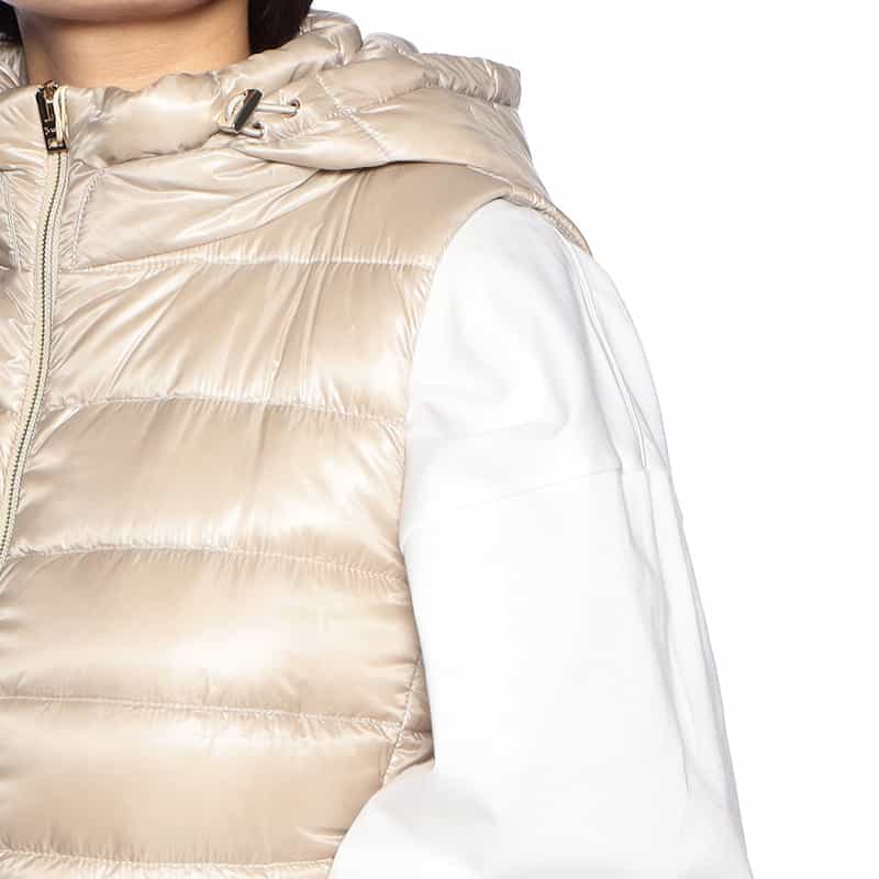 HERNO HERNO＜ヘルノ＞フーデッドダウンベスト "ICONICO" LT BEIGE