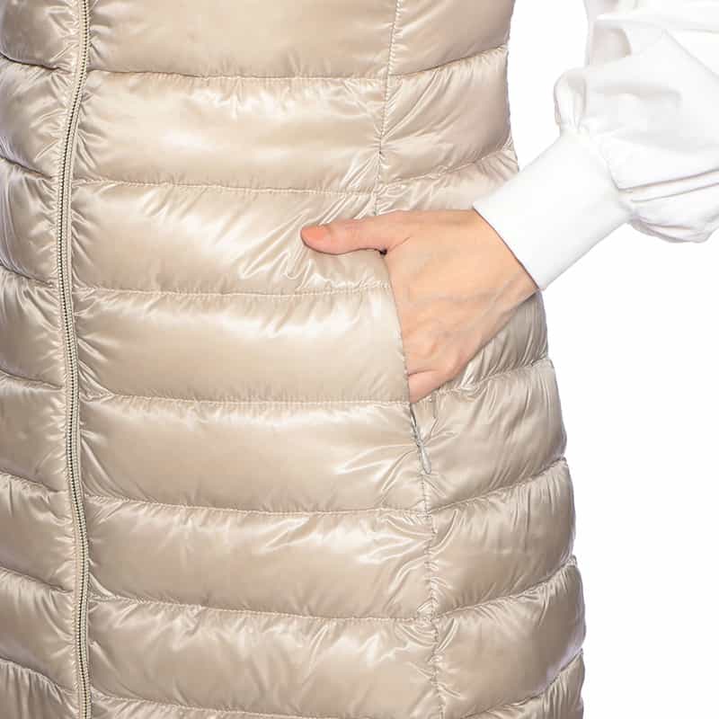 HERNO HERNO＜ヘルノ＞フーデッドダウンベスト "ICONICO" LT BEIGE