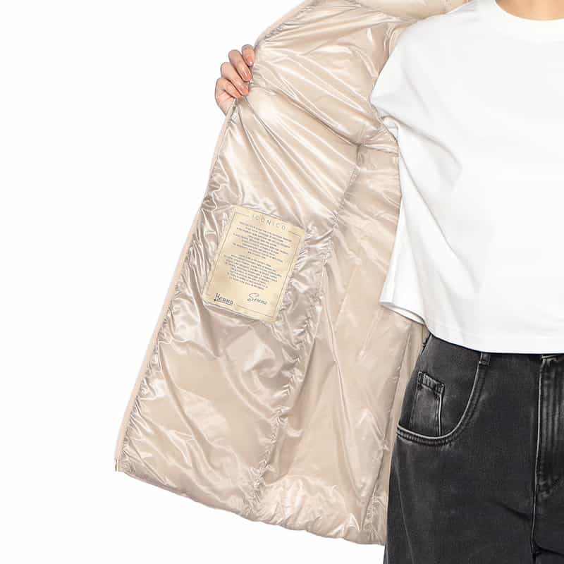 HERNO HERNO＜ヘルノ＞フーデッドダウンベスト "ICONICO" LT BEIGE