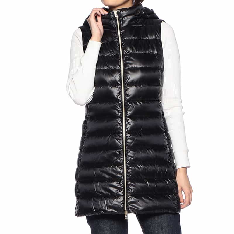 HERNO HERNO＜ヘルノ＞フーデッドダウンベスト "ICONICO" BLACK