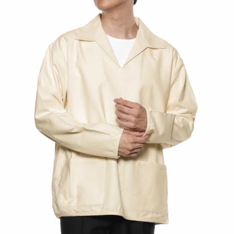 BARNEYS NEW YORK スキッパーシャツ IVORY