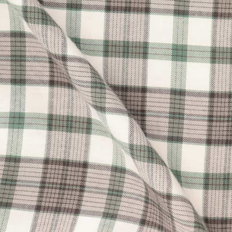 BARNEYS NEW YORK オープンカラー チェック柄シャツ GREEN