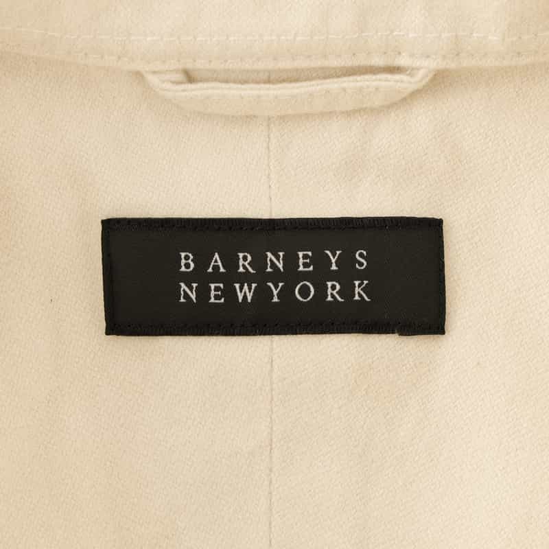 BARNEYS NEW YORK モールスキン素材ダブルポケットシャツ IVORY