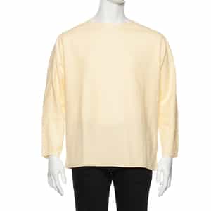 コットンカシミヤ素材ジャカード ニットソー