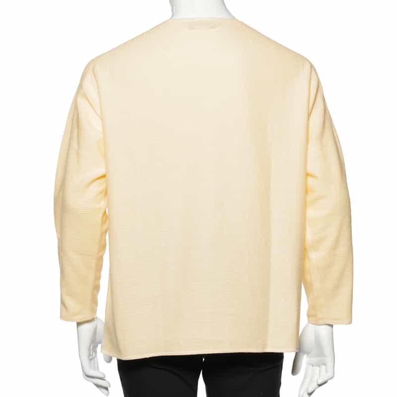 BARNEYS NEW YORK コットンカシミヤ素材ジャカード ニットソー WHITE