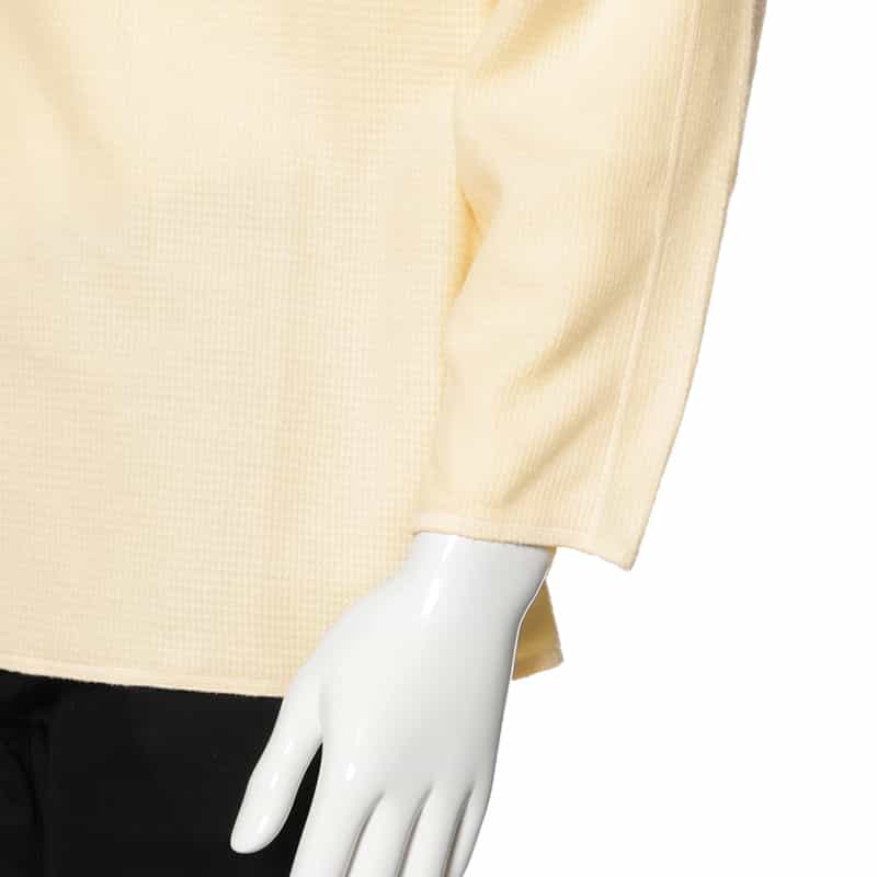 BARNEYS NEW YORK コットンカシミヤ素材ジャカード ニットソー WHITE