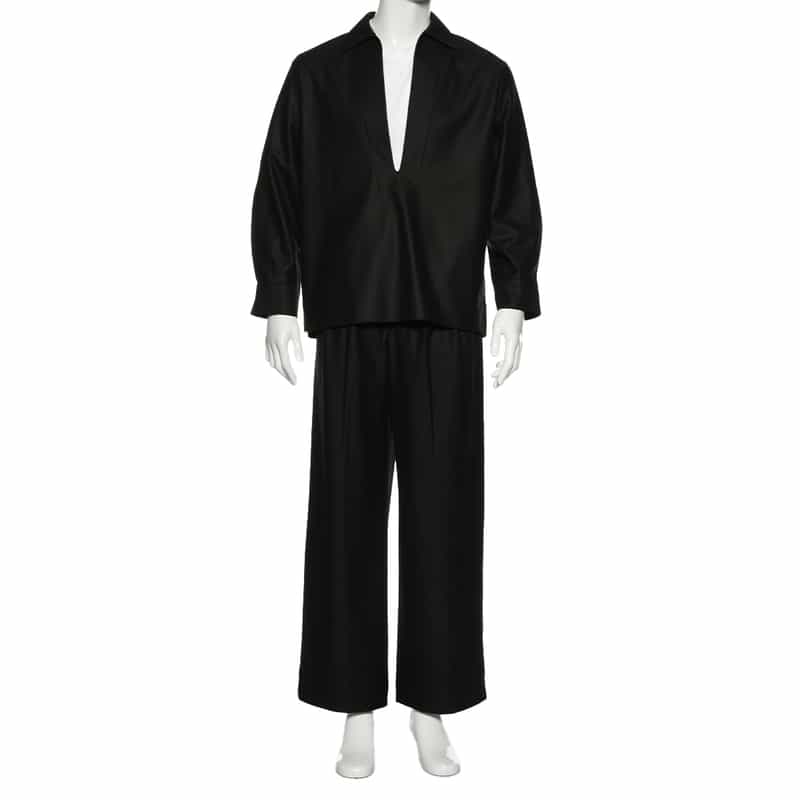 BARNEYS NEW YORK セットアップ スキッパーシャツ BLACK