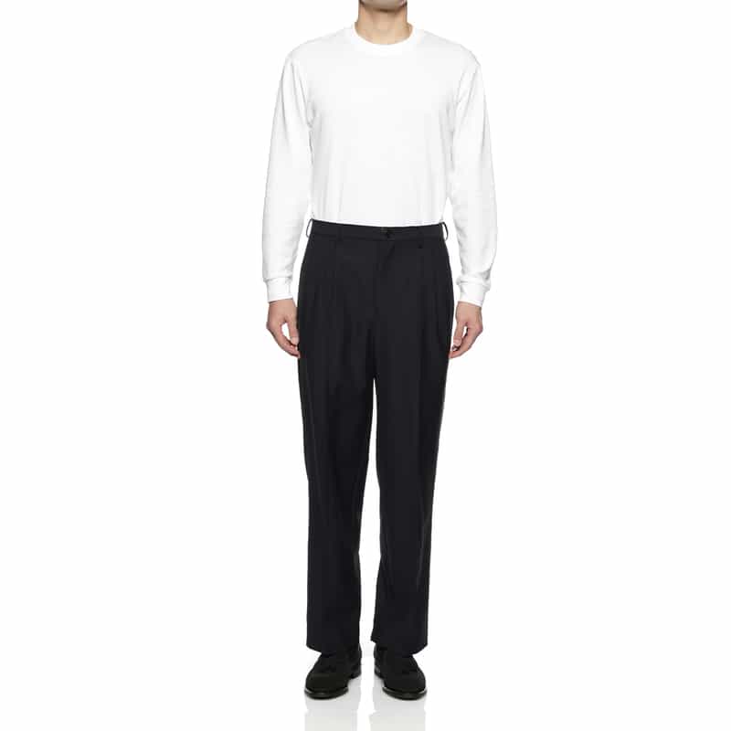 BARNEYS NEW YORK セットアップ 2タックワイドパンツ NAVY