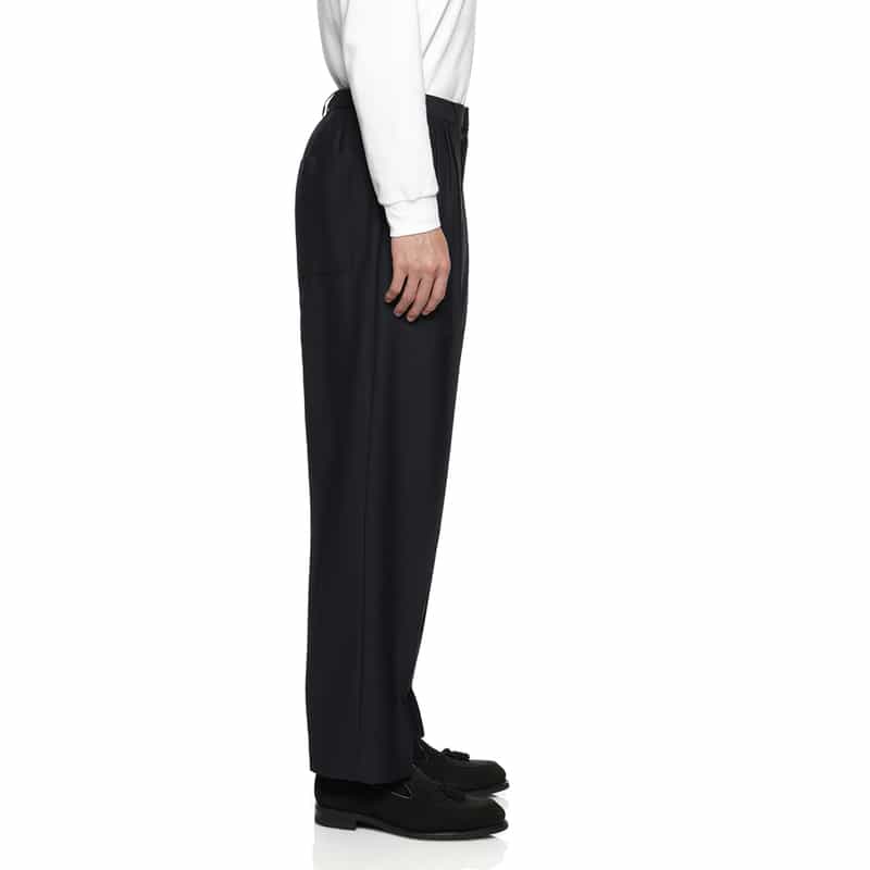 BARNEYS NEW YORK セットアップ 2タックワイドパンツ NAVY