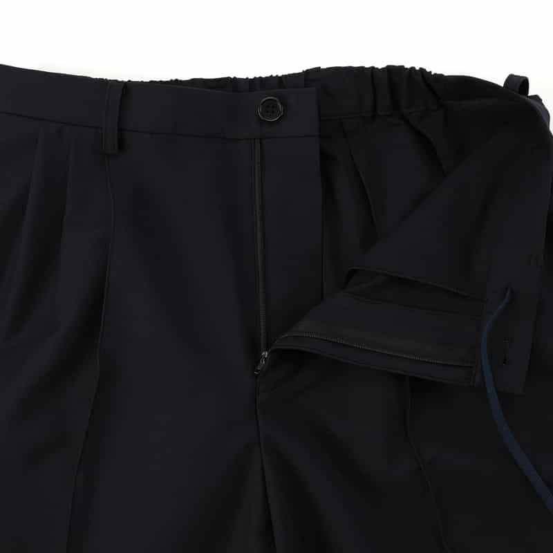 BARNEYS NEW YORK セットアップ 2タックワイドパンツ NAVY