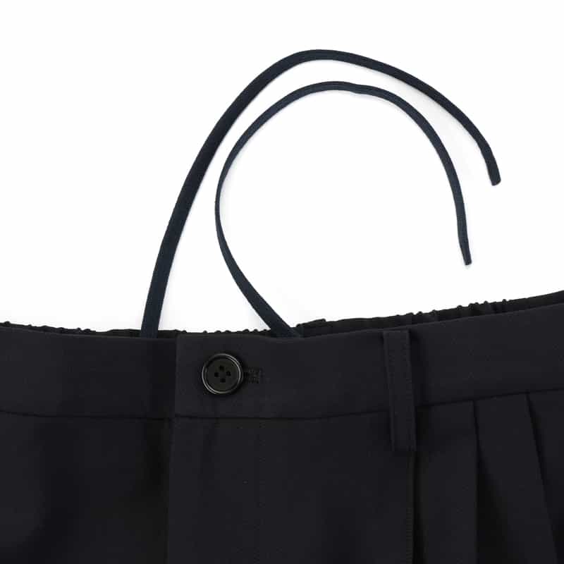 BARNEYS NEW YORK セットアップ 2タックワイドパンツ NAVY