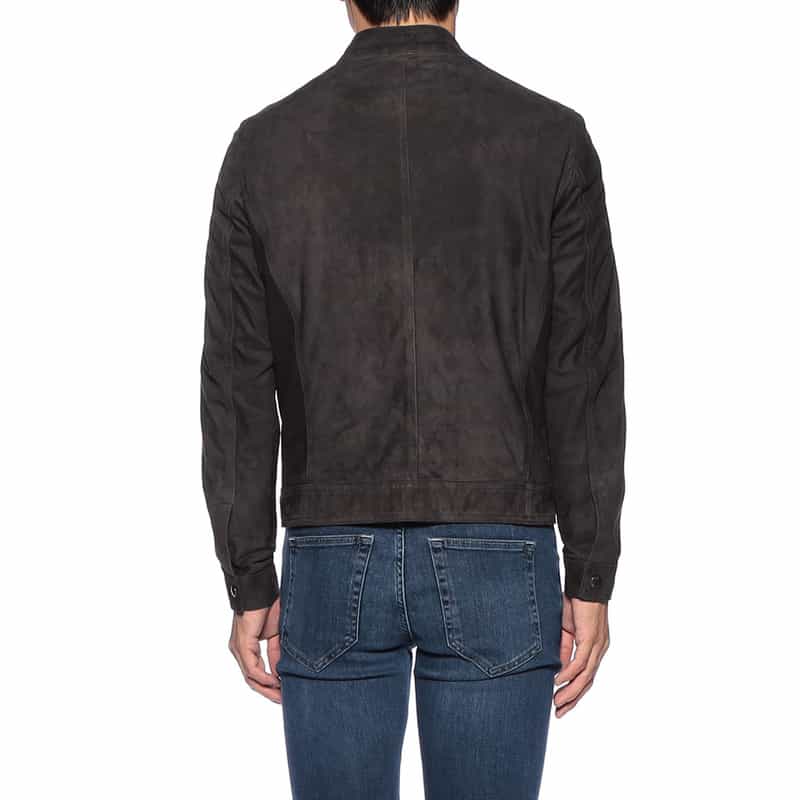 EMMETI EMMETI<エンメティ>スエードレザー ライダースジャケット "JURI" DARK BROWN
