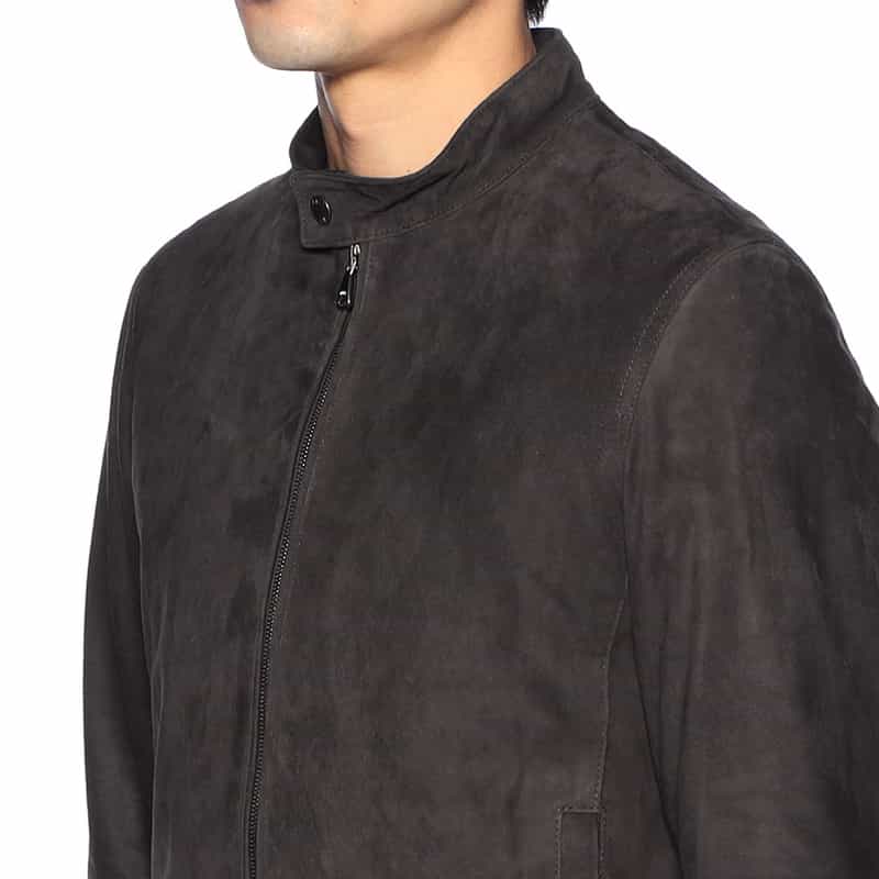 EMMETI EMMETI<エンメティ>スエードレザー ライダースジャケット "JURI" DARK BROWN