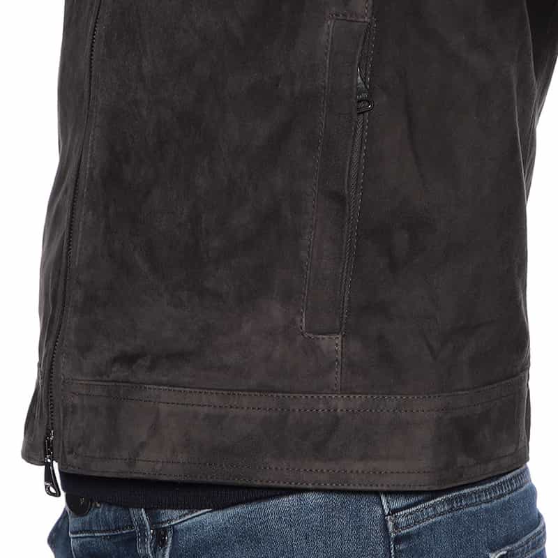 EMMETI EMMETI<エンメティ>スエードレザー ライダースジャケット "JURI" DARK BROWN