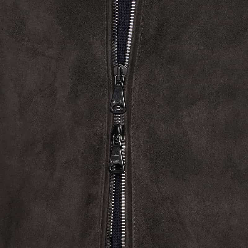 EMMETI EMMETI<エンメティ>スエードレザー ライダースジャケット "JURI" DARK BROWN
