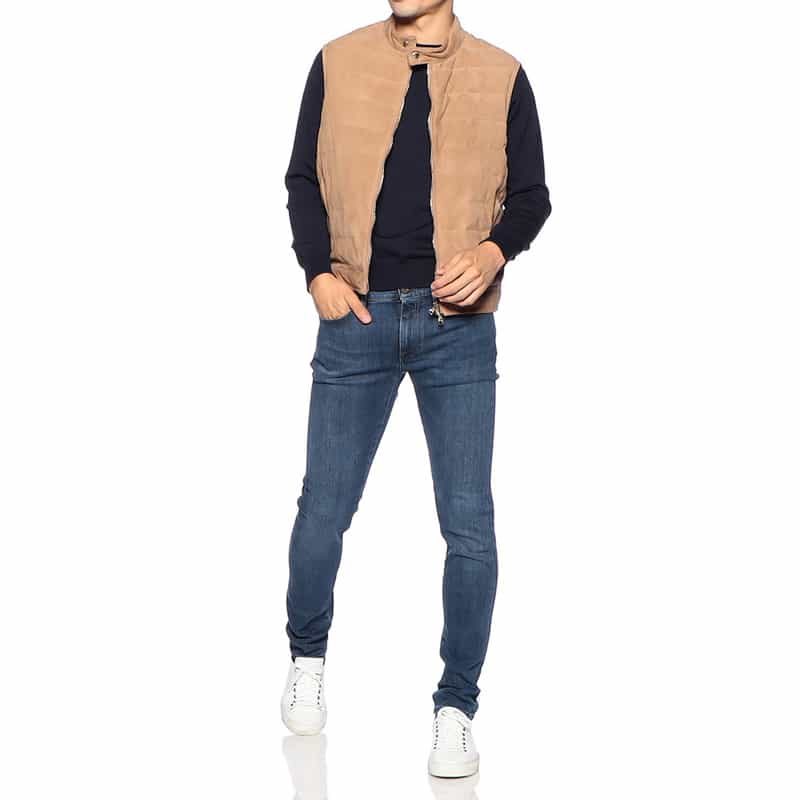 EMMETI ゴートスエード ダウンベスト "JURI DOWN VEST" BEIGE