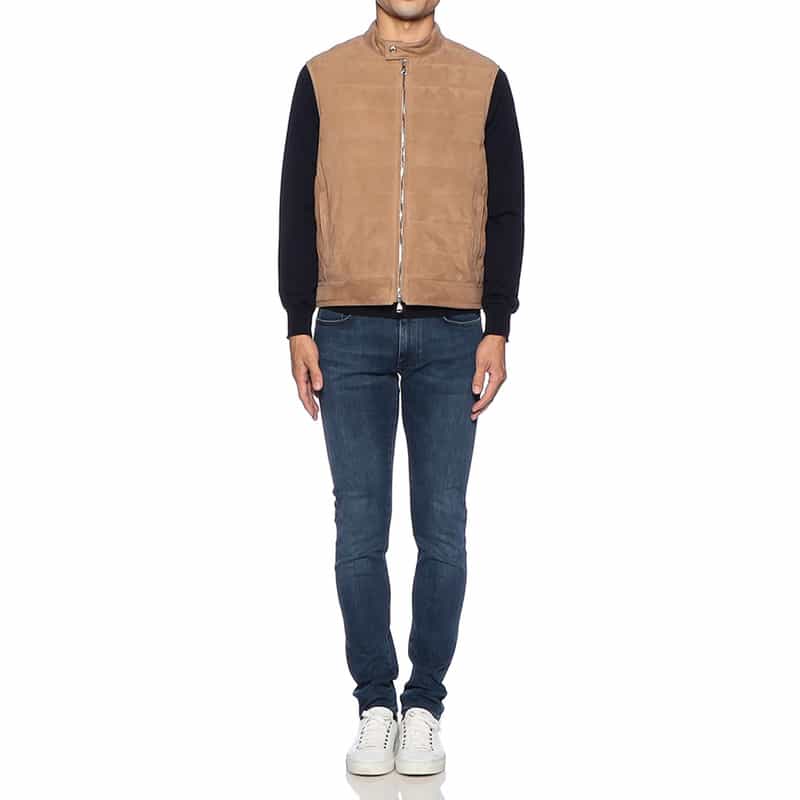 EMMETI ゴートスエード ダウンベスト "JURI DOWN VEST" BEIGE