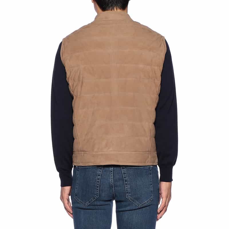 EMMETI ゴートスエード ダウンベスト "JURI DOWN VEST" BEIGE