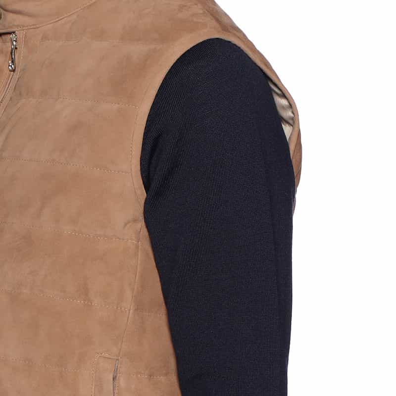 EMMETI ゴートスエード ダウンベスト "JURI DOWN VEST" BEIGE