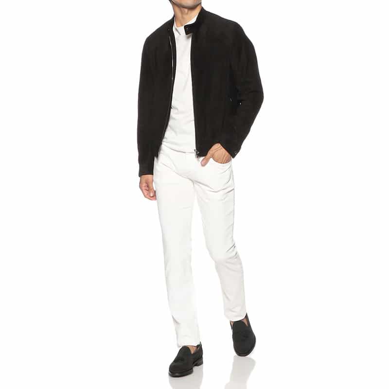 EMMETI EMMETI＜エンメティ＞バーニーズ　ニューヨーク限定スエードレザー ライダースジャケット "JURI" BLACK