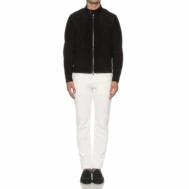 EMMETI EMMETI＜エンメティ＞バーニーズ　ニューヨーク限定スエードレザー ライダースジャケット "JURI" BLACK