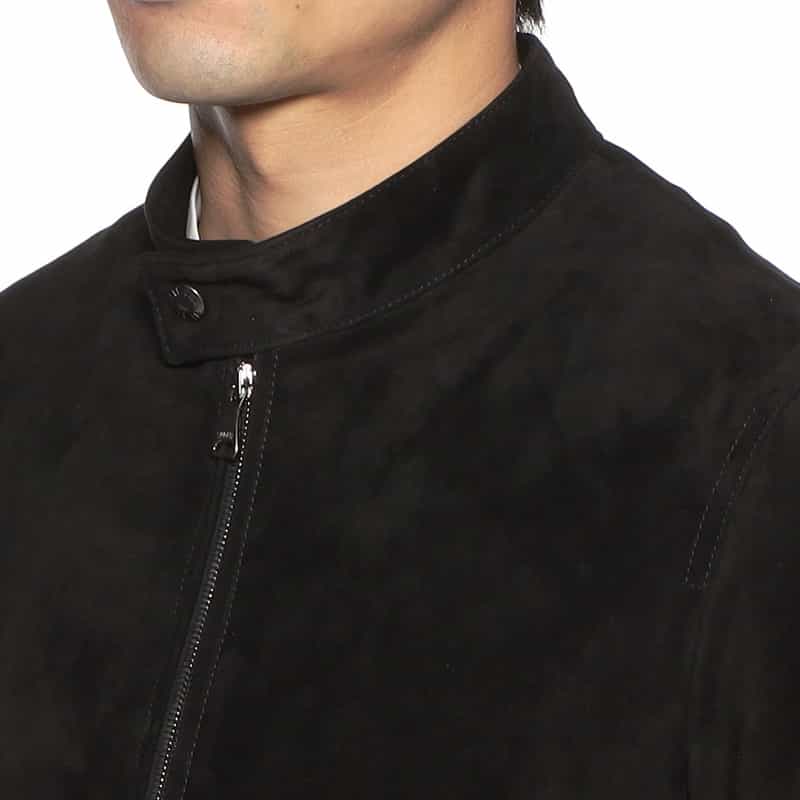 EMMETI EMMETI＜エンメティ＞バーニーズ　ニューヨーク限定スエードレザー ライダースジャケット "JURI" BLACK