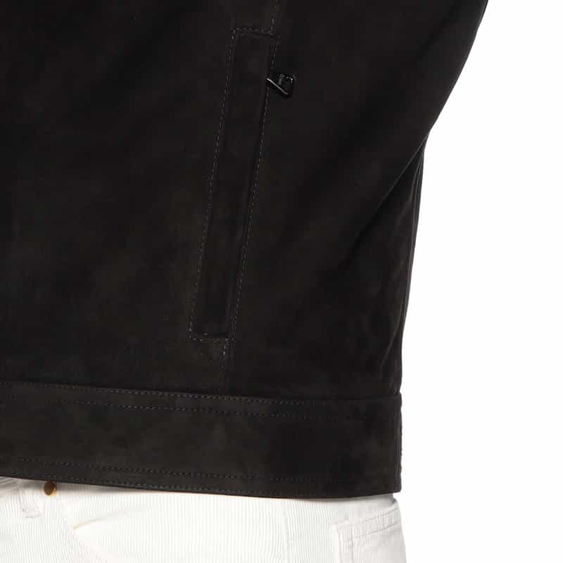 EMMETI EMMETI＜エンメティ＞バーニーズ　ニューヨーク限定スエードレザー ライダースジャケット "JURI" BLACK