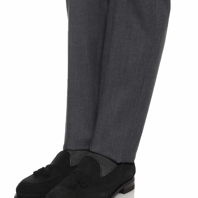 BARNEYS NEW YORK ウール スリムテーパード パンツ GRAY