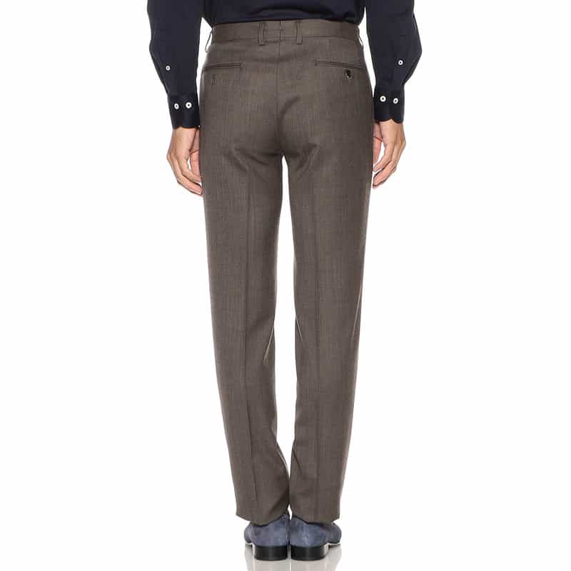 BARNEYS NEW YORK スリムテーパード パンツ BROWN