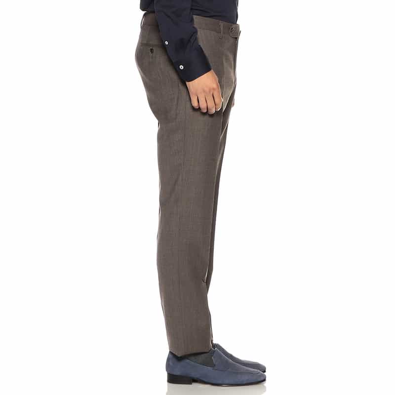 BARNEYS NEW YORK スリムテーパード パンツ BROWN