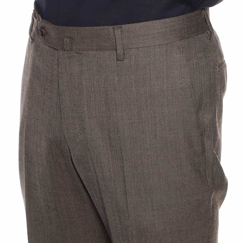 BARNEYS NEW YORK スリムテーパード パンツ BROWN