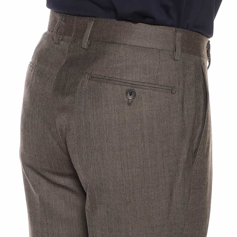 BARNEYS NEW YORK スリムテーパード パンツ BROWN