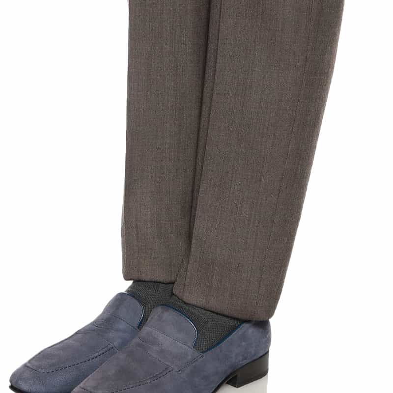 BARNEYS NEW YORK スリムテーパード パンツ BROWN