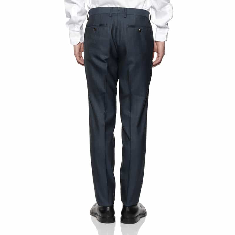 BARNEYS NEW YORK スリムテーパード ドレスパンツ BLUE