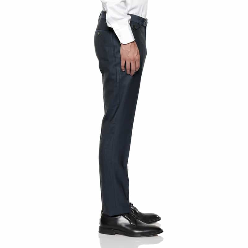 BARNEYS NEW YORK スリムテーパード ドレスパンツ BLUE
