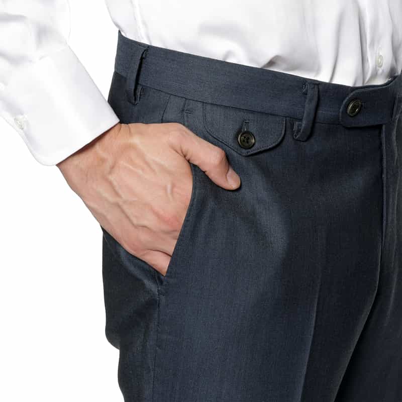 BARNEYS NEW YORK スリムテーパード ドレスパンツ BLUE