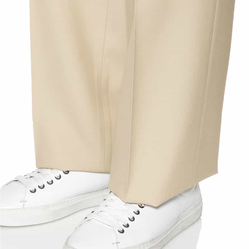 BARNEYS NEW YORK 2タック ワイドストレートパンツ IVORY