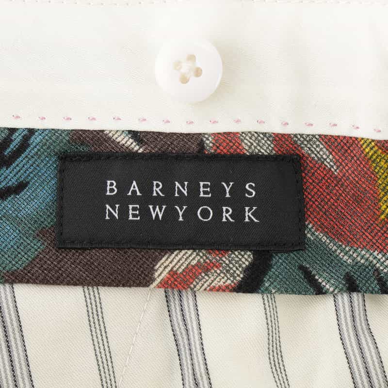 BARNEYS NEW YORK 2タック ワイドストレートパンツ IVORY
