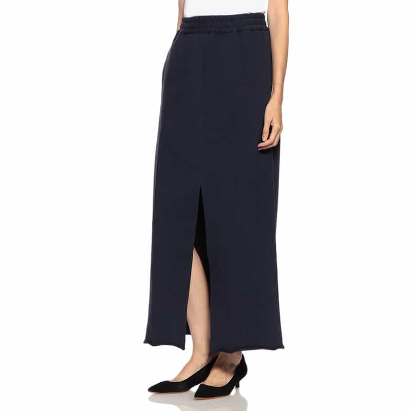 COGTHEBIGSMOKE フロントスリット スエット タイトスカート NAVY