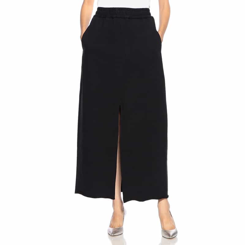 COGTHEBIGSMOKE フロントスリット スエット タイトスカート BLACK