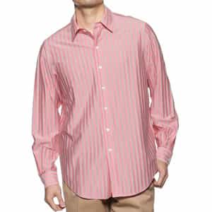 ストライプ柄オーバージャージーシャツ