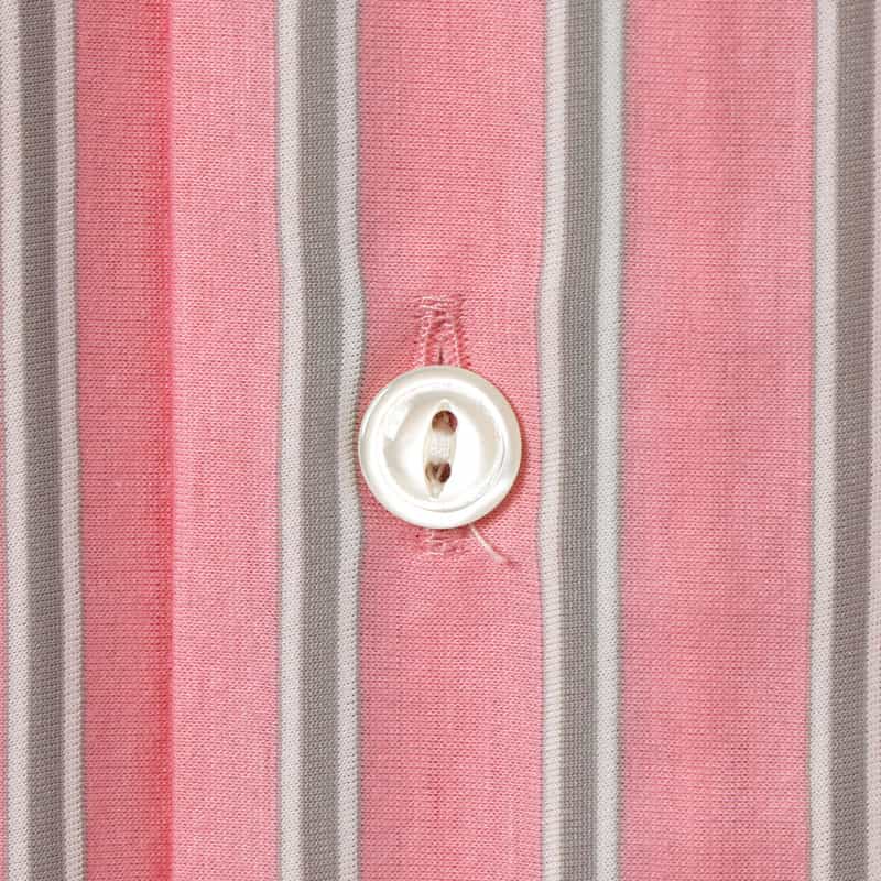 BARNEYS NEW YORK ストライプ柄オーバージャージーシャツ PINK